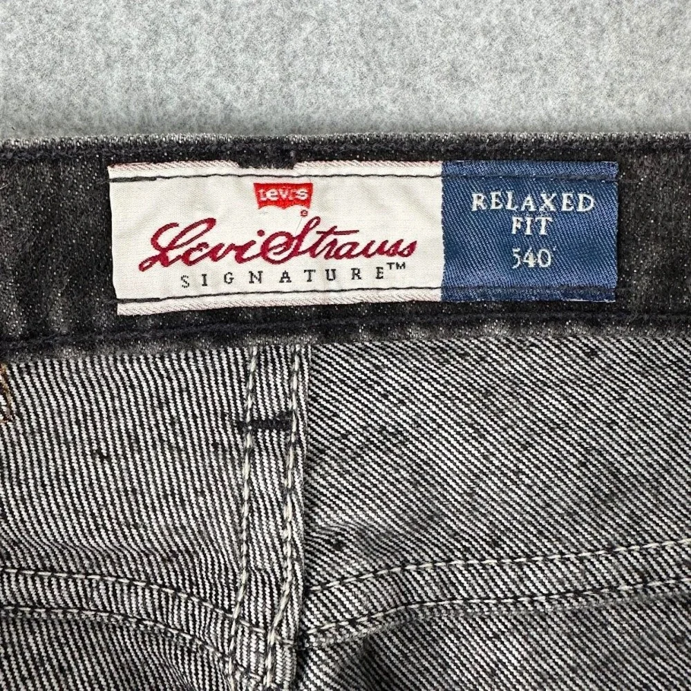 Vintage Levi's Signature 540 Relaxed Fit Men Black Denim Jeans‎ 34x31 Pleat 80's